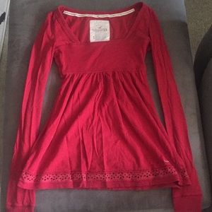 Red babydoll top